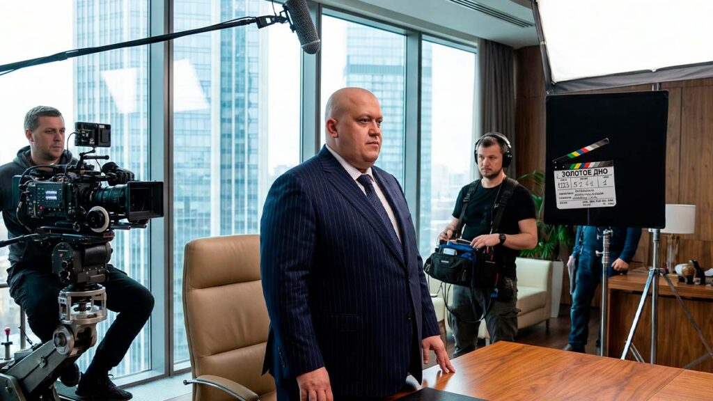 Зайферт Евгений в интерьере во время съёмок Золотого дна